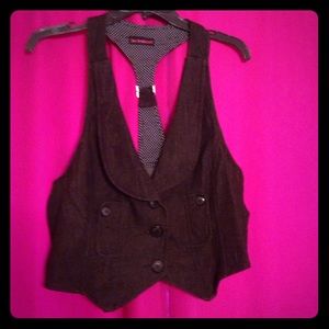 Black vest with a textured look