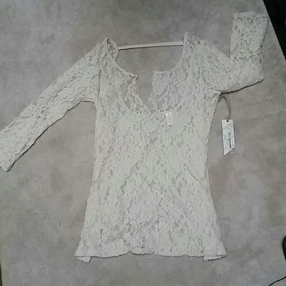 Cute long mesh top