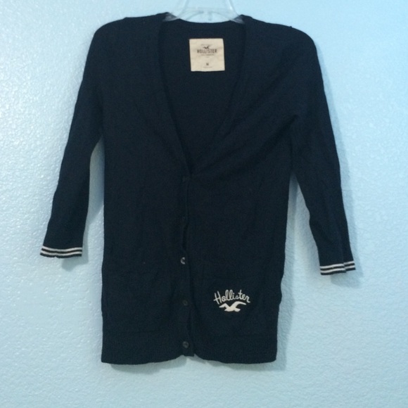 Hollister Navy Cardigan