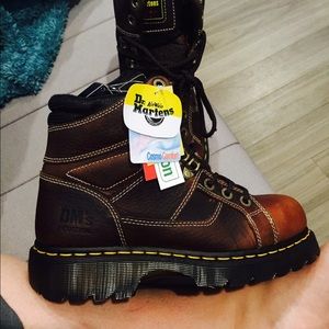 Dr. Martins steel toe boots