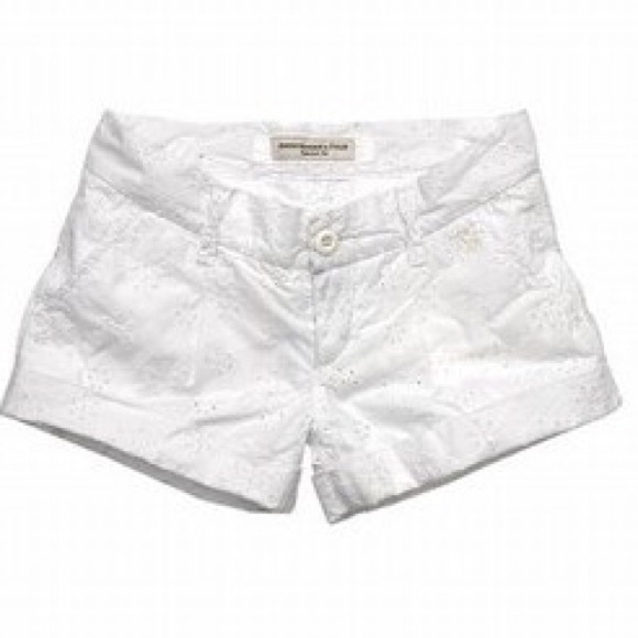 Abercrombie & Fitch white eyelet shorts