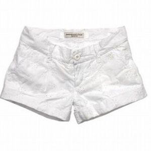 Abercrombie & Fitch white eyelet shorts