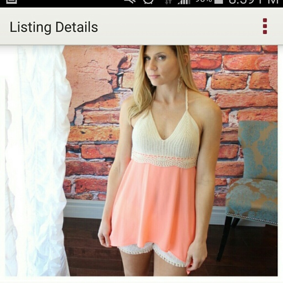 Crochet bralette top halter