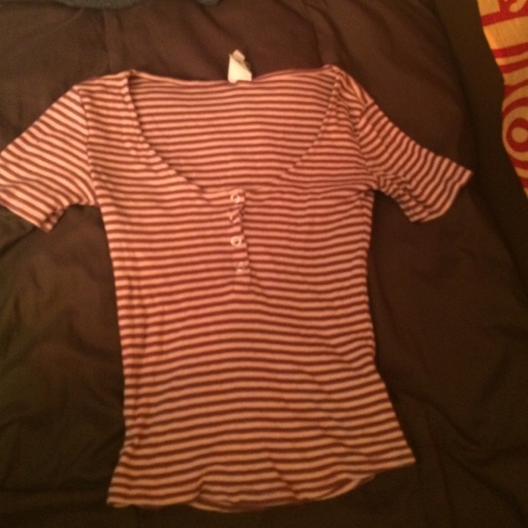 LA hearts stripped crop top