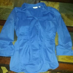 Royal blue button down