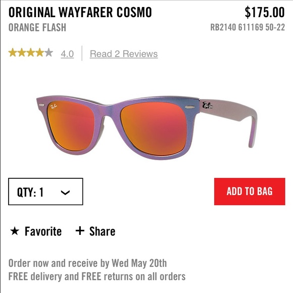 Rayban Cosmo Sunglass - Picture 4 of 4