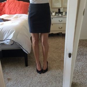 Madewell Striped Downtown Skirt
