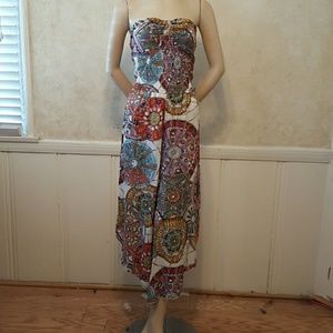 Boho style strapless romper