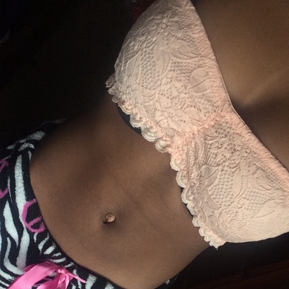 Laced bralette bandos.