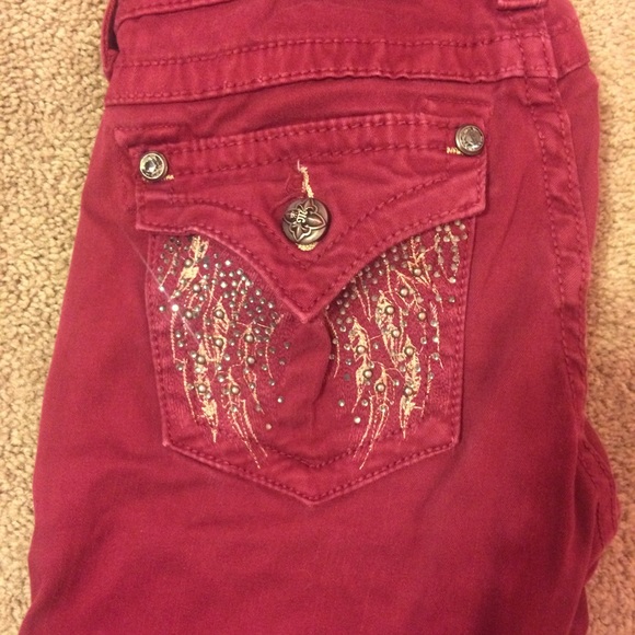Maroon miss me skinny jeans