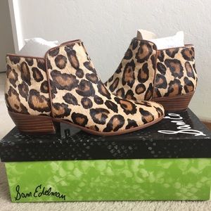 Sam Edelman Leopard Petty Booties