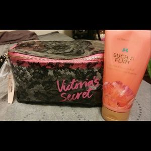 Victorias Secret make up bag and body scrub