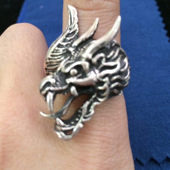 Silver dragon ring - Picture 2 of 2