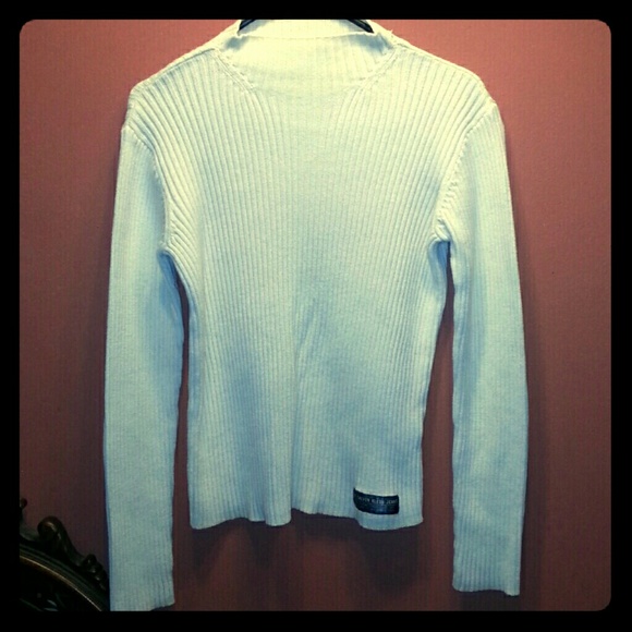 White cotton mockneck Calvin Klein sweater size M