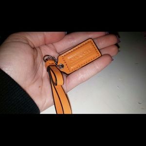 Orange COACH keychain (hang tag for purse)