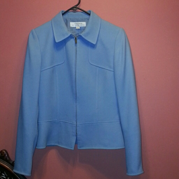 TAHARI lightweight periwinkle jacket
