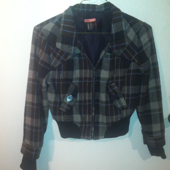Plaid bomber jacket