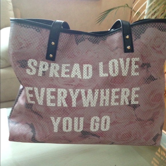 Faux leather tote
