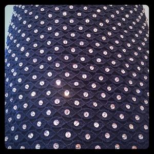 Diane von Furstenberg Navy Rhinestone Miniskirt 2