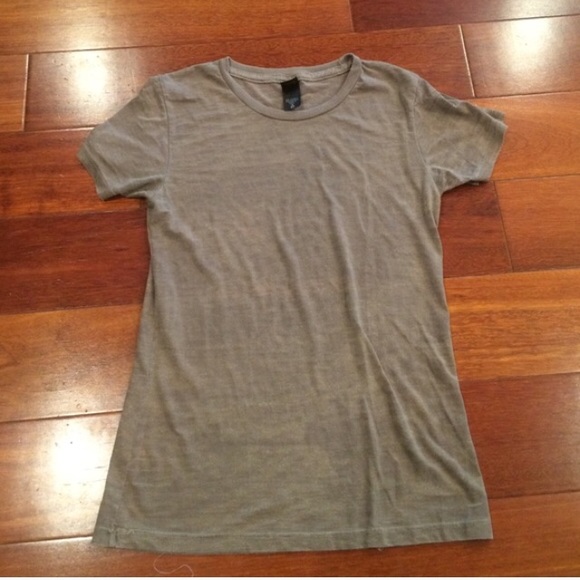 Alternative Apparel brown burnout tee - Picture 2 of 4