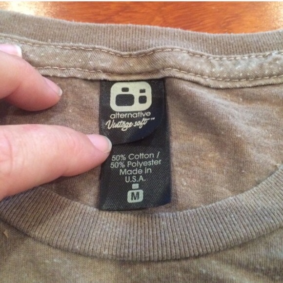 Alternative Apparel brown burnout tee - Picture 4 of 4