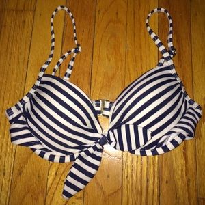 Striped bikini top