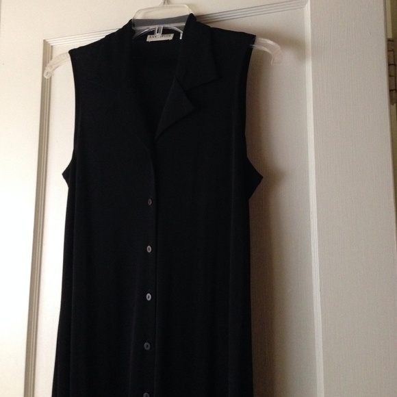 Ann Taylor black collared maxi dress