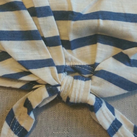 "Well, Hello Sailor" Tie Crop Top - Picture 2 of 3