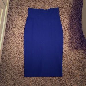 Royal blue pencil skirt