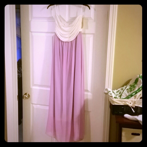 NWT  white and lavender maxi dress