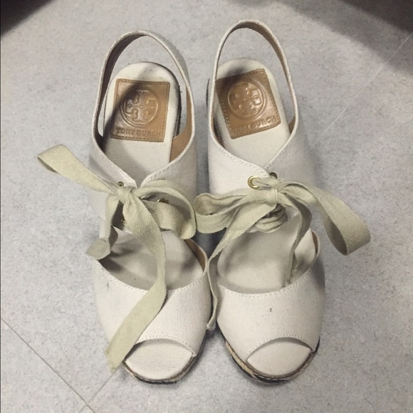 Tory Burch lace up wedge
