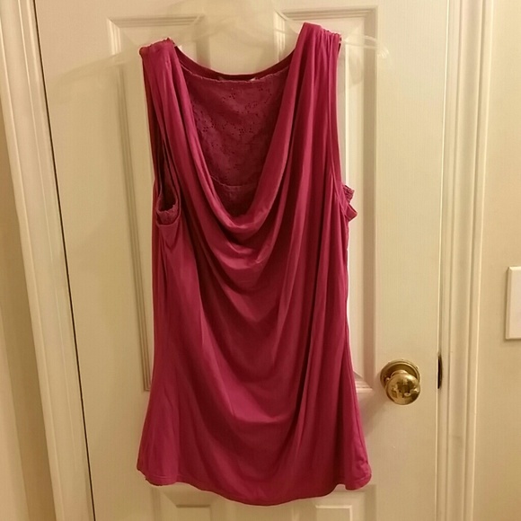 Tribal DeNime Sleeveless Drape Neck Top - Picture 1 of 2