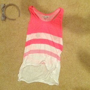 Neon pink and white razor back