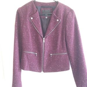 Tweed maroon jacket