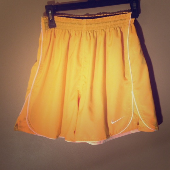 Yellow Nike shorts