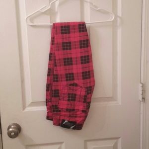 Plaid skinny jeans