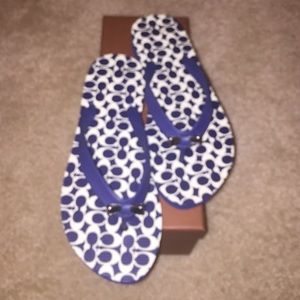 Coach Signature flip flops