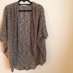 Boho beige and black cardigan