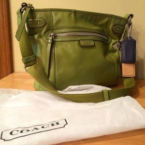 Green Coach shoulder Bag.