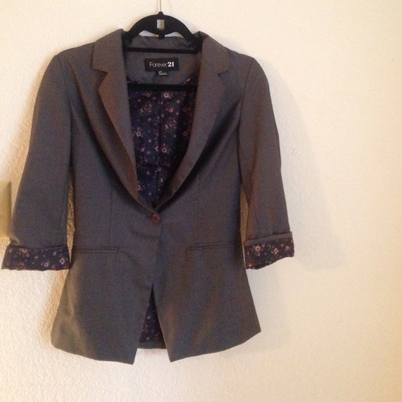 Jackets & Blazers - Gray and lavender blazer . Silk inside