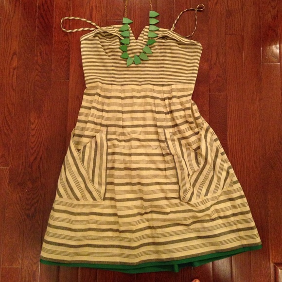 Anthropolgie Changing Stripes Dress (+necklace!)