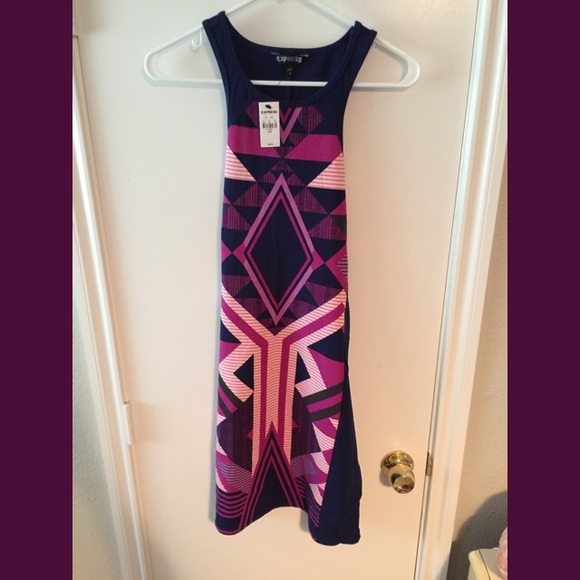 Purple Aztec Print Dress