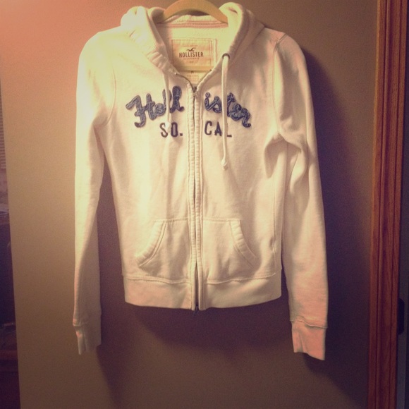 Hollister light jacket/hoodie.. White and blue
