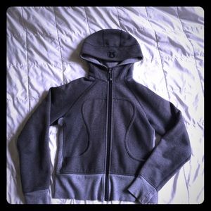 Lululemon two tone gray scuba hoodie sz 6