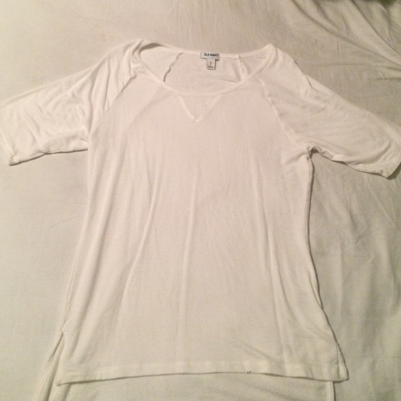 White Old Navy high low top