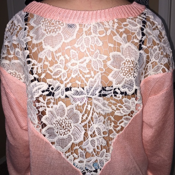 Coral pink sweater
