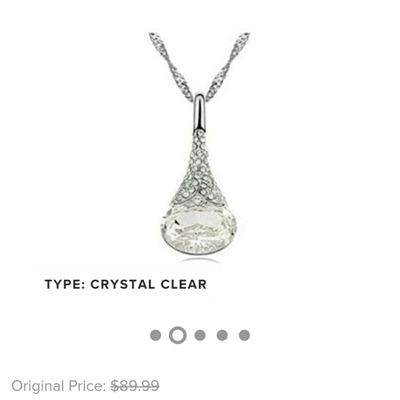 Austrian crystal drop water necklace