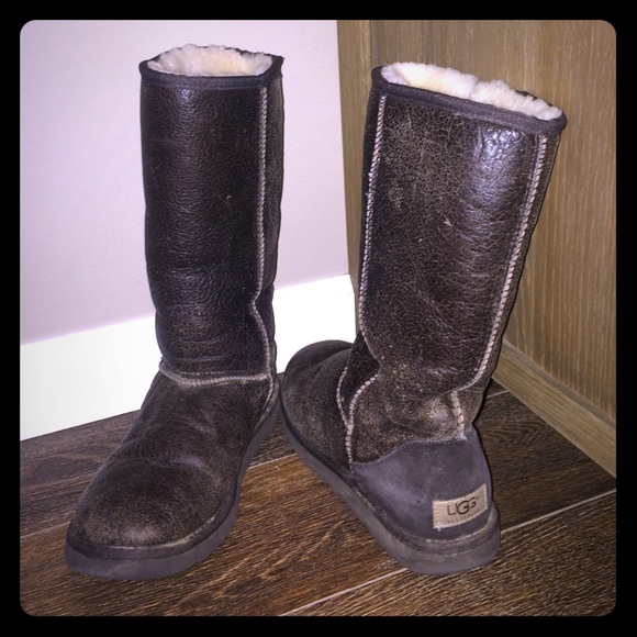 Tall brown UGG boots