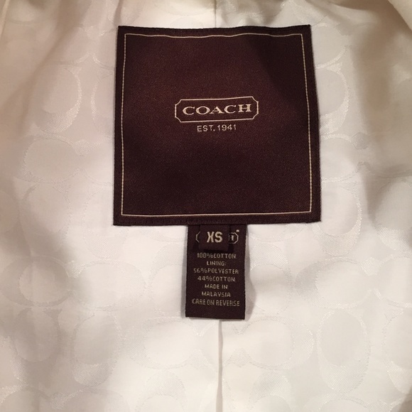 XS White Coach Raincoat - Picture 2 of 4