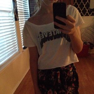 Hollister "Whatever" crop top :)